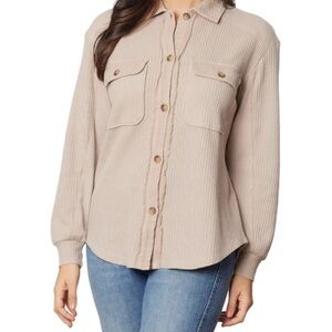 Briggs New York Taupe Button-Down Shirt
